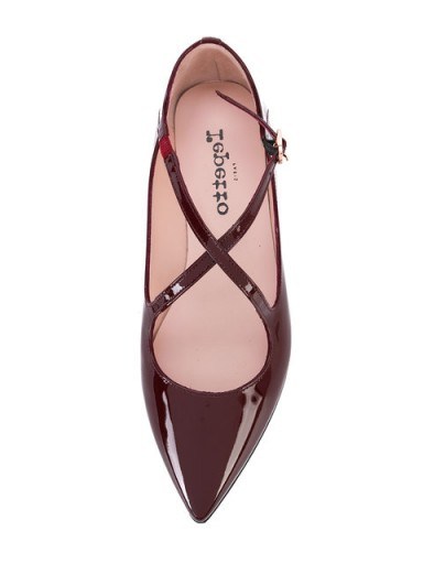 REPETTO pointed ballerinas / shiny red flats - flipped