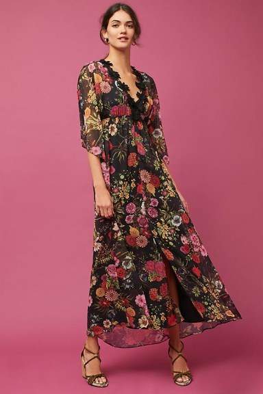 FARM Rio Laina Maxi Dress / long floaty floral dresses / romantic fashion - flipped
