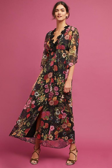 FARM Rio Laina Maxi Dress / long floaty floral dresses / romantic fashion