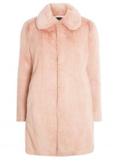 Dorothy Perkins Rose Faux Fur Dolly Coat – pink coats - flipped