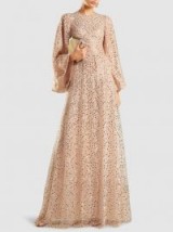 SANDRA MANSOUR‎ Paillette-Embellished Tulle Gown ~ blush-pink gowns