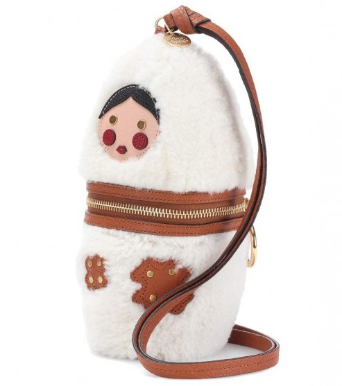 NEW ARRIVAL SEE BY CHLOÉ Russian doll leather-trimmed fur shoulder bag - flipped