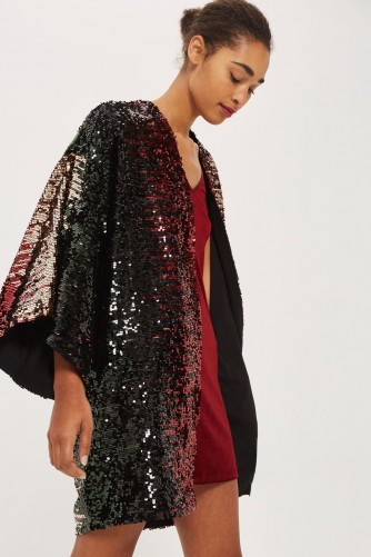 Topshop Sequin Embellished Kimono Throw ~ luxe style kimonos ~ instant glamour