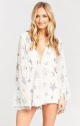 Show Me Your Mumu ROXY ROMPER ~ STAR BRIGHT STAR LIGHT | plunge front rompers | plunging playsuits
