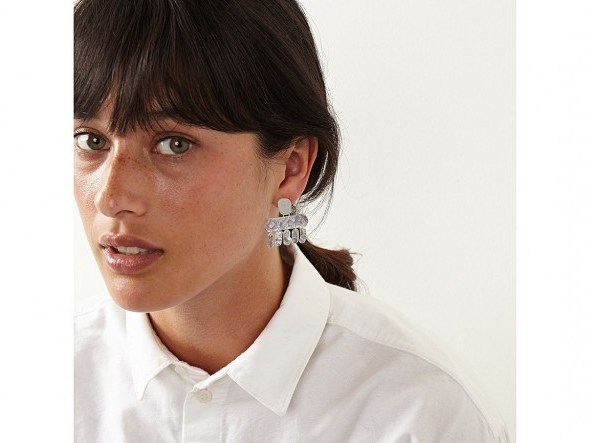 Oliver Bonas Chylla Connected Shapes Earrings - flipped