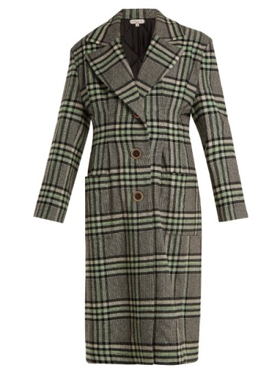 NATASHA ZINKO Single-breasted wool-blend tweed coat ~ stylish checked coats