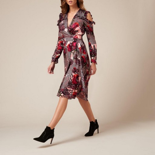 L.K. Bennett x Preen SIOUX TULIP PRINT DRESS – floral open shoulder dresses