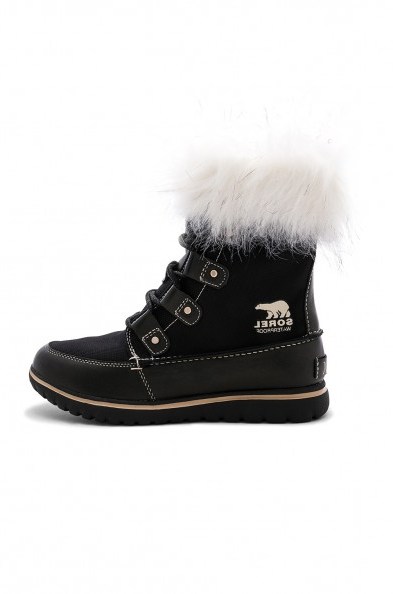Sorel COZY JOAN X CELEBRATION FAUX FUR BOOT | stylish fluffy trim waterproof winter boots - flipped