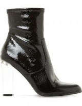 STEVE MADDEN Eminent patent ankle boots – shiny black clear heeled boot