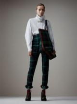 BURBERRY Tartan Wool High-waisted Stirrup Trousers