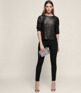 REISS TESSA RIBBED-DETAIL PANEL LEGGINGS BLACK / wardrobe style essential