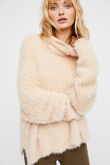 Free People The Dream Jumper | soft peach slouchy jumpers
