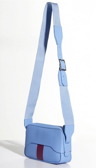 TIBI BÉBÉ BAG BY MYRIAM SCHAEFER | small blue leather shoulder bags - flipped