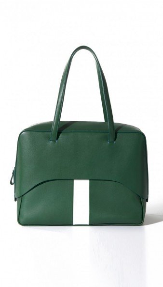 TIBI PAPA BAG BY MYRIAM SCHAEFER | green leather handbags