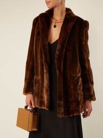 BLAZÉ MILANO Toytown Everyday faux-fur jacket ~ chocolate-brown jackets ~ luxe vintage style outerwear - flipped