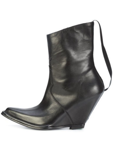 UNRAVEL PROJECT pointed toe wedge boots - flipped