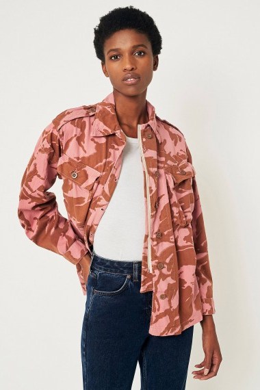 Urban Renewal Customised Vintage Overdyed Desert Camo Jacket ~ pink camouflage jackets - flipped