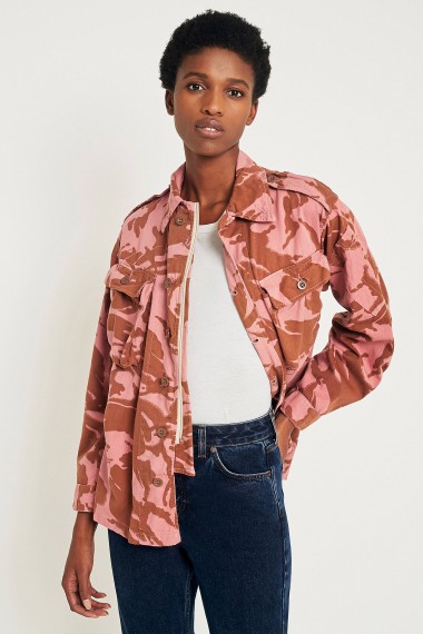Urban Renewal Customised Vintage Overdyed Desert Camo Jacket ~ pink camouflage jackets