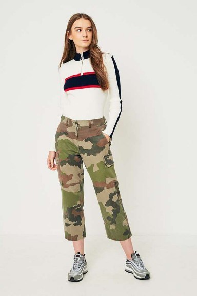 Urban Renewal Vintage Originals Camo Cargo Trousers ~ casual cropped pants - flipped