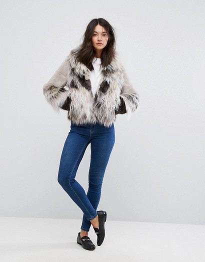 Urban Code Faux Fur Patchwork Coat | fluffy winter coats