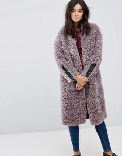 Urban Code Reversible Coat | shaggy coats - flipped