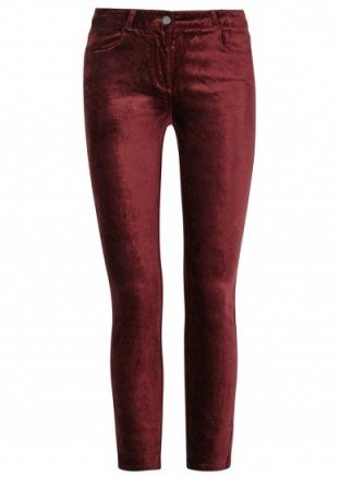 PAIGE Verdugo claret velvet skinny jeans ~ dark red trousers - flipped