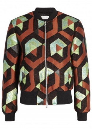 DRIES VAN NOTEN Villa geometric-jacquard bomber jacket ~ casual luxe