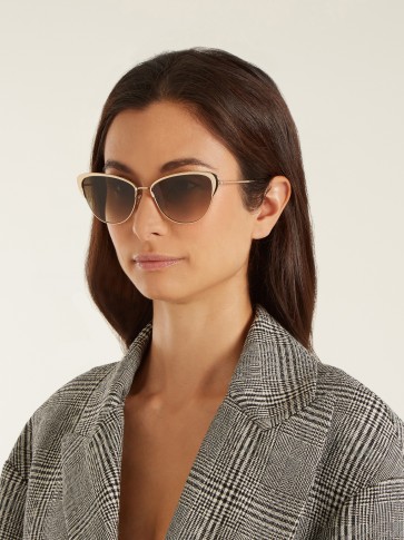 GARRETT LEIGHT Vista 56 cat-eye sunglasses ~ chic eyewear