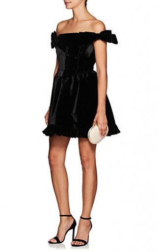 VIVETTA Richmond Fit & Flare Minidress ~ black off shoulder evening dresses - flipped