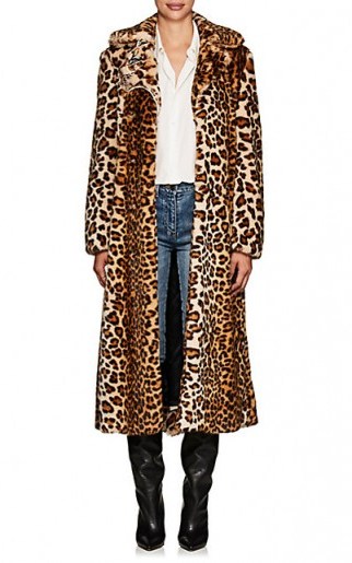 VIVETTA Ronda Leopard-Print Faux-Fur Coat ~ luxe winter coats - flipped