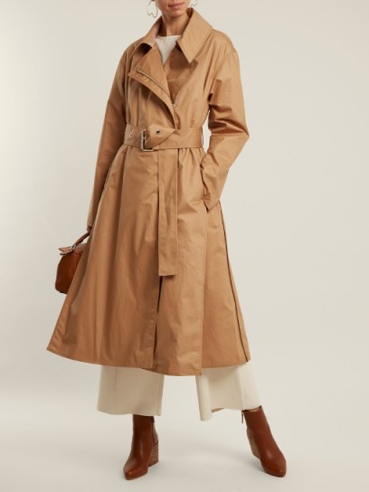 LEMAIRE Water-repellent cotton-blend trench coat ~ chic dark beige ...