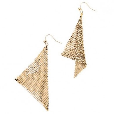 Whiting & Davis Fine Mesh Earrings | 18k gold plated jewellery - flipped