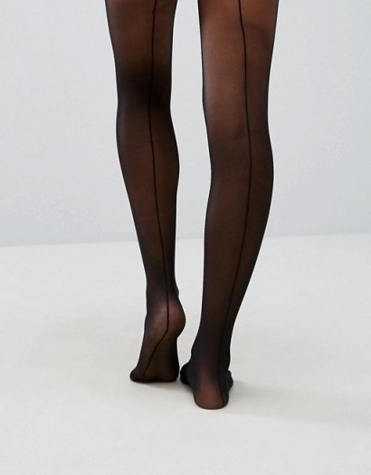 Wolford Control Top Back Seam 10 Denier Tights - flipped