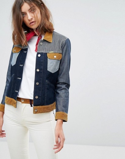 Wrangler x Peter Max Western Denim Jacket with Cord Detail