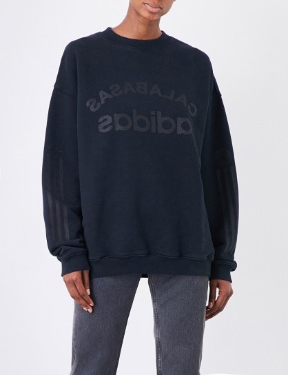 YEEZY Season 5 Calabasas adidas cotton-jersey sweatshirt / slogan/logo sweatshirts - flipped