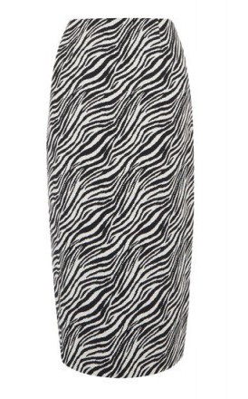 WAREHOUSE ZEBRA PENCIL SKIRT | monochrome midi skirts | animal prints - flipped