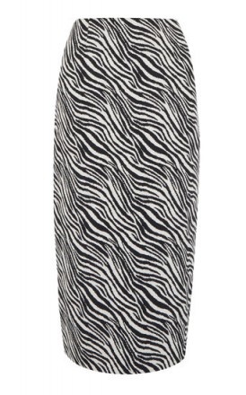 WAREHOUSE ZEBRA PENCIL SKIRT | monochrome midi skirts | animal prints