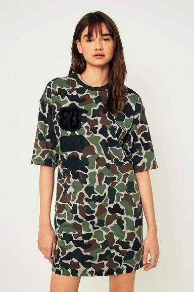 adidas Originals Camo T-Shirt Dress ~ camouflage printed dresses - flipped