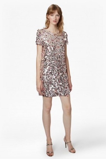 FRENCH CONNECTION AIMEE SEQUIN TUNIC DRESS FAIRY DUST | glittering shift dresses | sparkling party wear - flipped