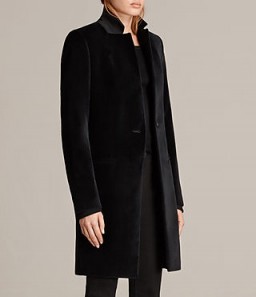 ALLSAINTS LENI VELVET COAT ~ luxe black coats