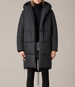 ALLSAINTS SARA REVERSIBLE PUFFER | black padded winter coats - flipped