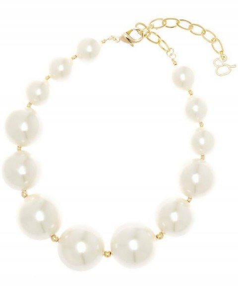 DIANA BROUSSARD Aphrodite Pearl and Bead Necklace ~ faux pearl statement necklaces ~ evening accessory - flipped