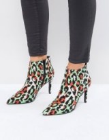 ASOS ENDANGERED Heeled Ankle Boots ~ animal prints