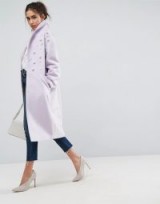 ASOS Pearl Soft Coat | embellished lilac coats