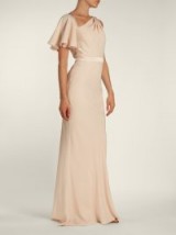 ALEXANDER MCQUEEN Asymmetric one-shoulder gown ~ nude gowns ~ chic evening dresses