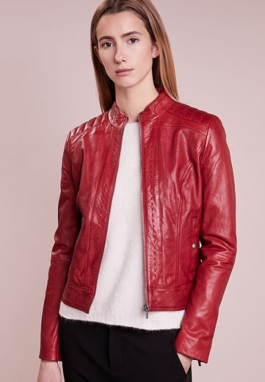 BOSS Orange JANABELLE Leather jacket ~ red jackets ~ casual style