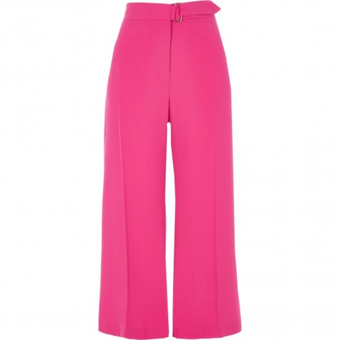 River Island Bright pink belted culottes ~ cropped trousers