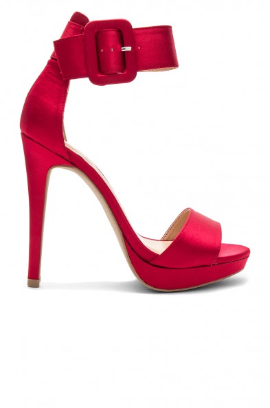 by the way. BROOKE red satin platform sandals – party heels