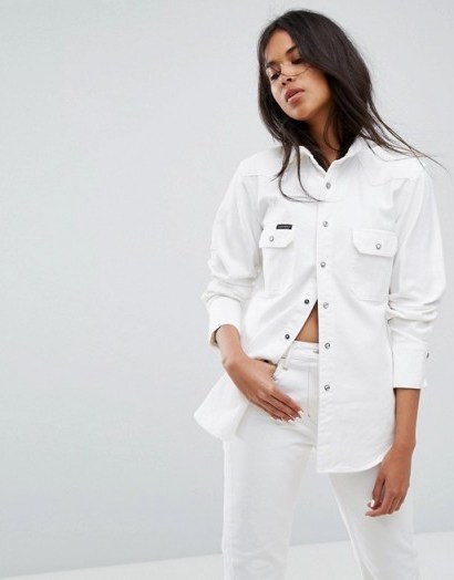 Calvin Klein Jeans Western Denim Shirt | casual white/ecru shirts - flipped