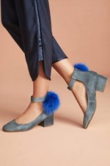 Cecelia New York Liv Pom Pom Block Heels ~ luxe shoes